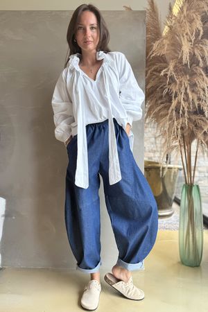 Essential Stretch Classic Barrel Jean Dark - **